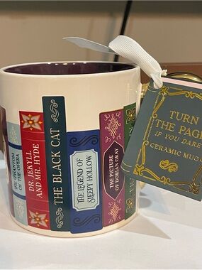 ✨👻Literary Classics Ceramic Mug - Turn The Page If You Dare✨👻